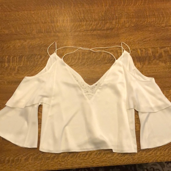 Topshop Tops - Top Shop Cold Shoulder Blouse